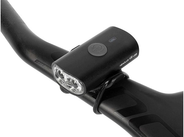 Kerékpár lámpa TOPEAK HEADLUX USB 450 Sisaklámpa Oldalnézet