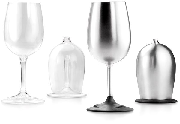 Kemping edény GSI Outdoors Glacier Stainless Nesting Wine Glass Csomag tartalma