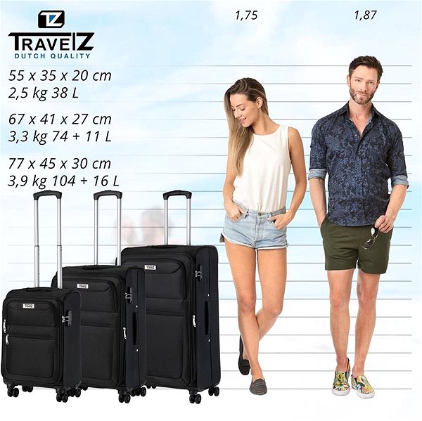 Travel case TRAVEL Z Softspinner Black size. L .
