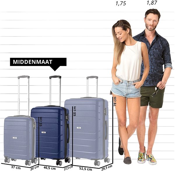 Travel case TRAVEL Z Big Bars Blue size. M .