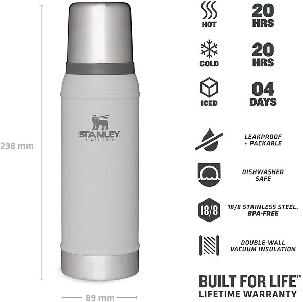 Thermos Stanley Thermos Legendary Classic series 750ml Ash grey ...