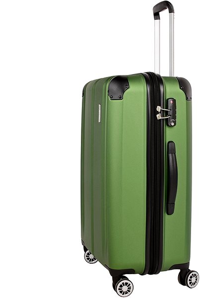 Travelite City 4W M Green suitcase .