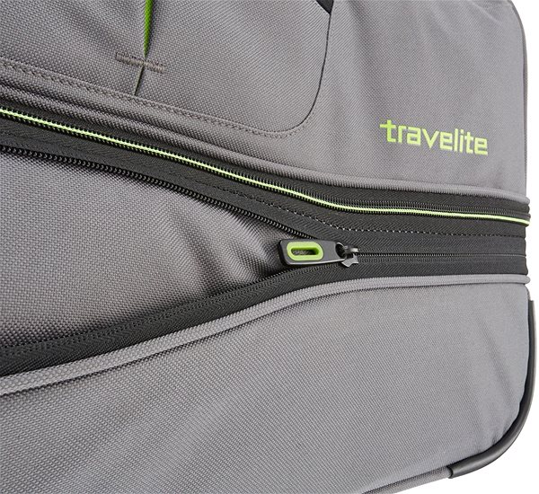 Cestovná taška Travelite Basics Wheeled duffle S Grey/green Vlastnosti/technológia