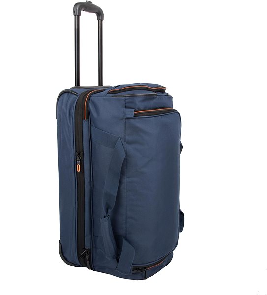 Cestovná taška Travelite Basics Wheeled duffle S Navy/orange Bočný pohľad
