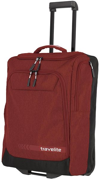 Utazótáska Travelite Kick Off Wheeled Duffle S Red Oldalnézet