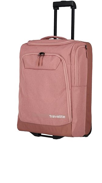 Cestovná taška Travelite Kick Off Wheeled Duffle S Rosé Bočný pohľad