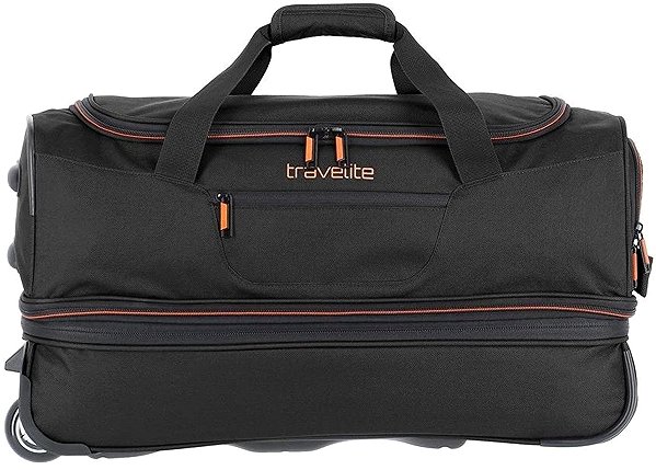 Travelite Basics Wheeled duffle bag L Black/blue Lifestyle