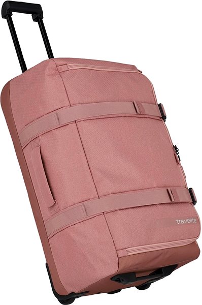 Cestovná taška Travelite Kick Off Wheeled Duffle L Rosé Bočný pohľad