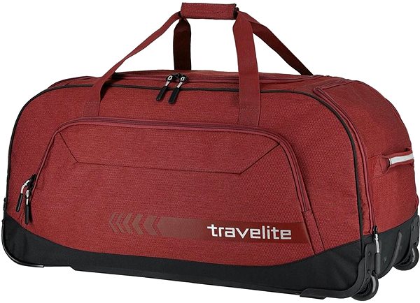Cestovná taška Travelite Kick Off Wheeled Duffle XL Red Bočný pohľad