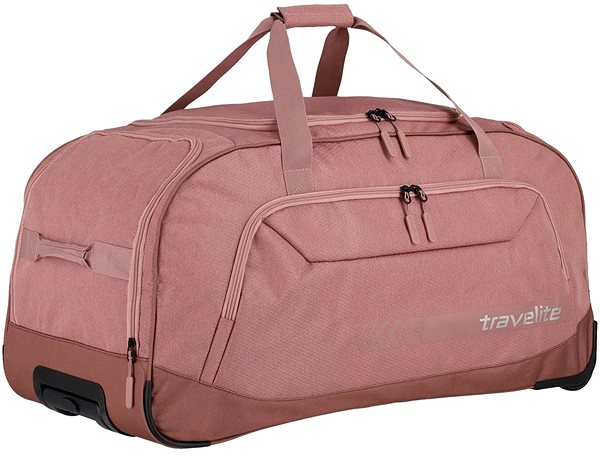 Cestovná taška Travelite Kick Off Wheeled Duffle XL Rosé Bočný pohľad