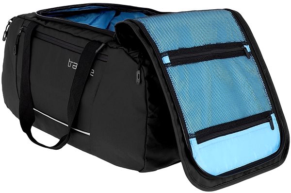 Športová taška Travelite Basics Sportsbag Black Bočný pohľad