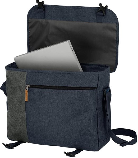 Taška Travelite Basics messenger bag ME Navy/grey Vlastnosti/technológia