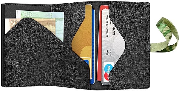 Peňaženka Tru Virtu peňaženka Click & Slide Strap Cross Nappa Black Camouflage / Black Vlastnosti/technológia