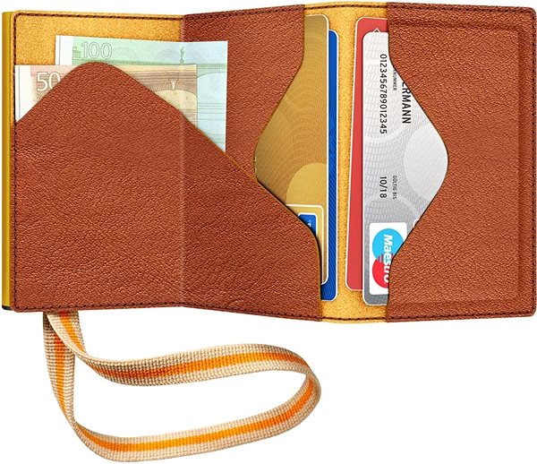 Peňaženka Tru Virtu peňaženka Click & Slide Strap Edge Caramba Brown Sahara/Gold Vlastnosti/technológia