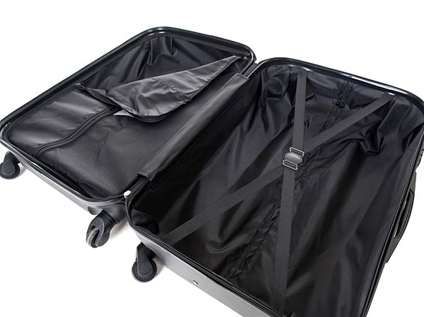 Cestovní kufr Pretty Up ABS16 plastový na kolečkách, malý, černý ...