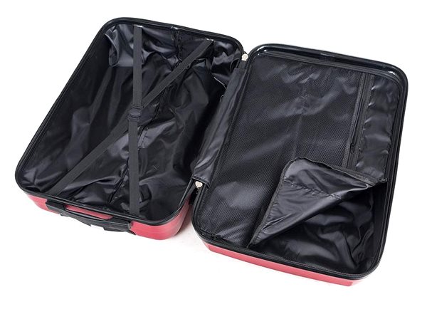 Cestovní kufr Pretty Up ABS29 plastový na kolečkách, malý, 37 l, vínový ...