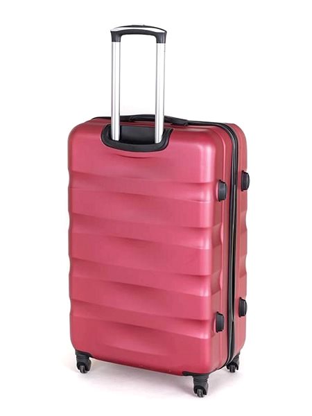 Cestovní kufr Pretty Up ABS29 plastový na kolečkách, velký, 86 l, vínový ...