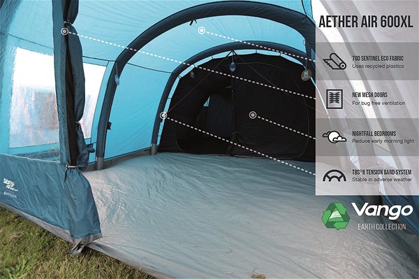 Tent Vango Aether Air 600XL Moroccan Blue Features/technology