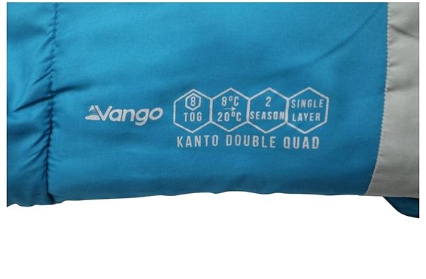 Spací vak Vango Kanto Double Quad Bondi Blue Vlastnosti/technológia
