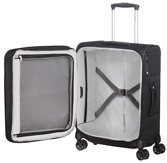 Bőrönd Samsonite Duopack SPINNER 55/20 EXP 1 FRAME - Black S ...