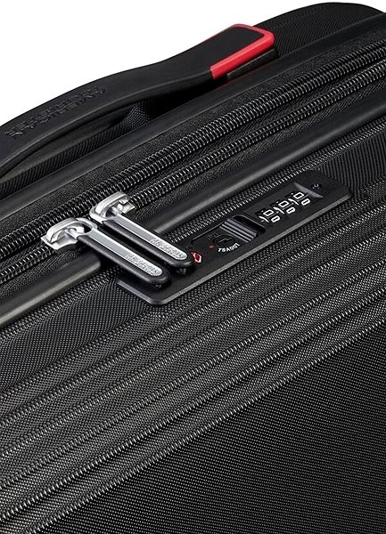 Cestovný kufor American Tourister Triple Trace SPINNER TSA Black/Red Vlastnosti/technológia