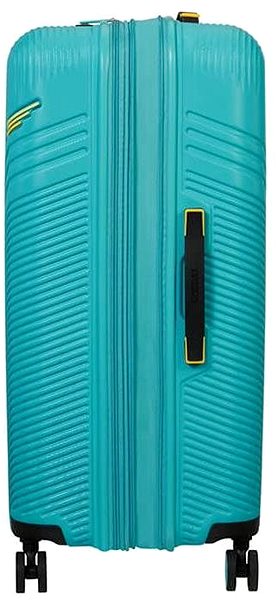 Bőrönd American Tourister Triple Trace Spinner 76/28 EXP Turquoise/Yellow Oldalnézet