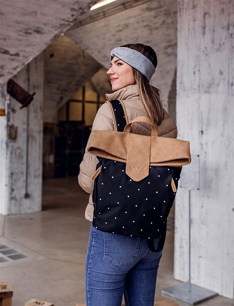 VUCH Mellora Dotty Brown Backpack.