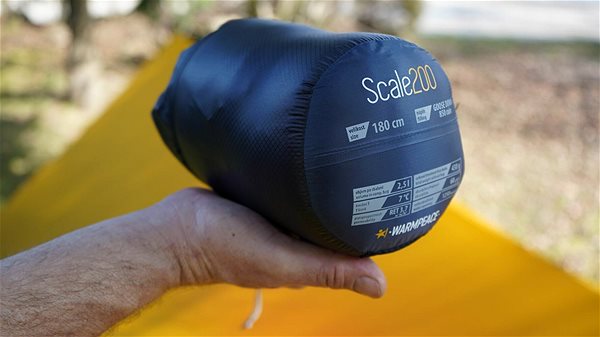 Sleeping bag Warmpeace Scale 200 180cm R blue/black.