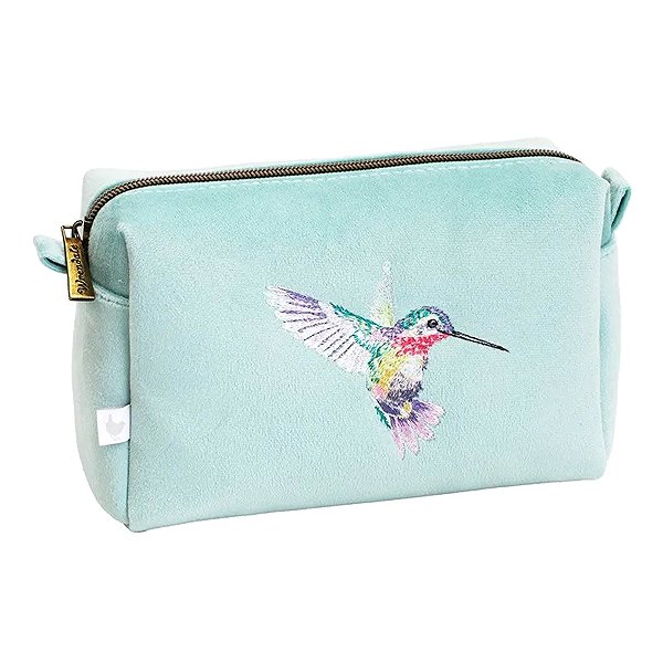 Cosmetic bag Wrendale Designs Embroidered cosmetic bag Hummingbird .