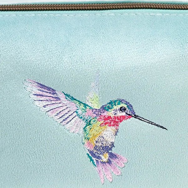 Cosmetic bag Wrendale Designs Embroidered cosmetic bag Hummingbird .