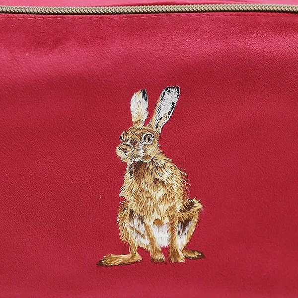 Cosmetic bag Wrendale Designs Embroidered cosmetic bag Hare .