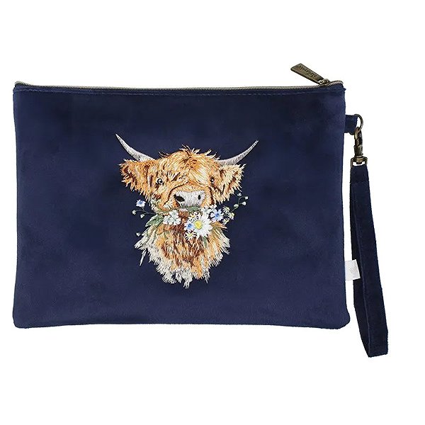 Cosmetic bag Wrendale Designs Embroidered cosmetic bag Cow .