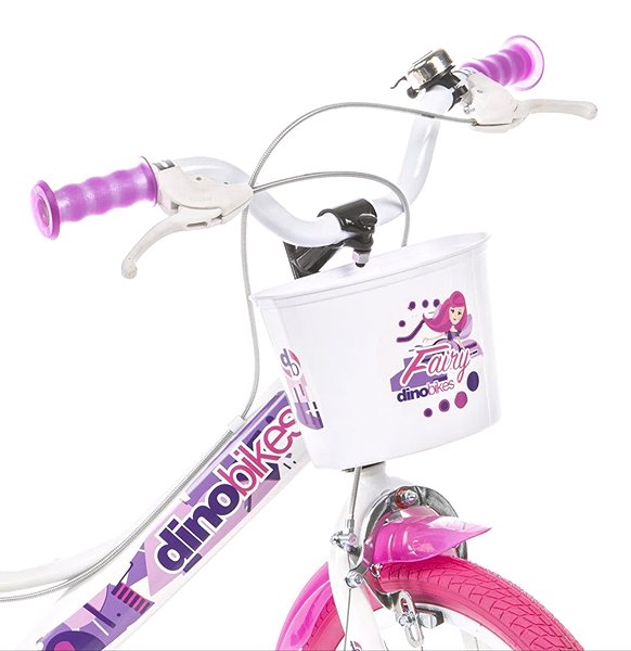 Children's bike Dino bikes 166 RSN FAIRY White, pink print 16