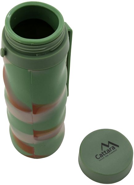 Láhev na pití Cattara Silikonová láhev Army 550 ml ...