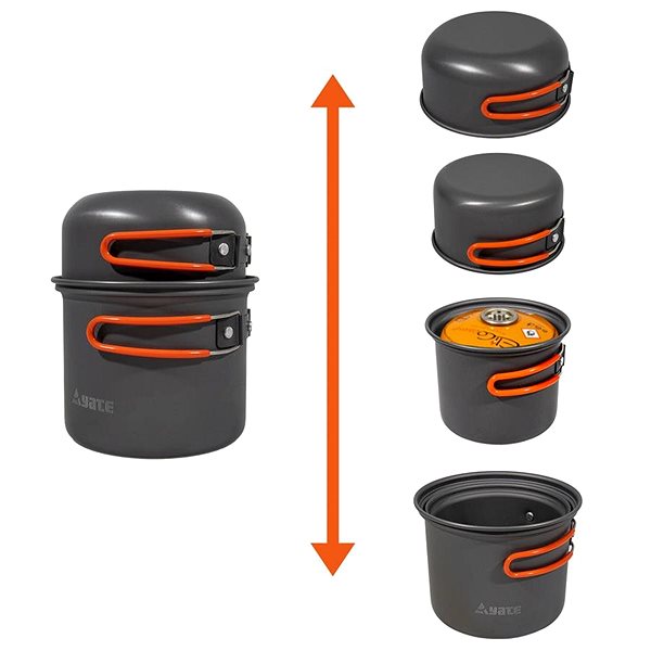 Yate SUMMIT 4 Camping Cookware Package contents