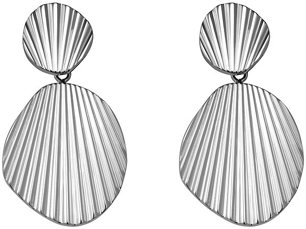 Rosefield JSSHES-J170 rhodium-plated earrings.