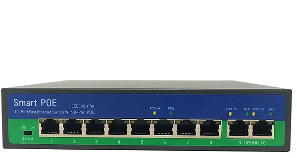 Switch Securia Pro PoE Switch 8CH +2CH N2082P Lateral view