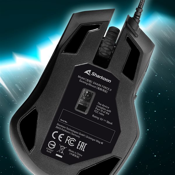 Gaming-Maus Sharkoon Shark Force II Grey ...
