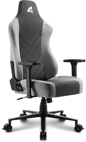 Herná stolička Sharkoon Skiller SGS30 Fabric Grey Predná strana – 3D