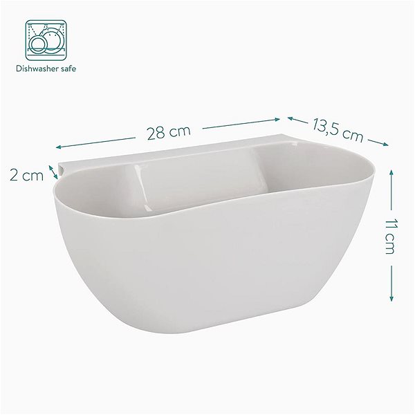 Rubbish Bin Sortland 2 hanging waste bins, for hanging on doors, white-grey ...