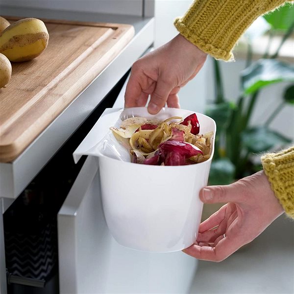 Rubbish Bin Sortland 2 hanging waste bins, for hanging on doors, white and mint ...