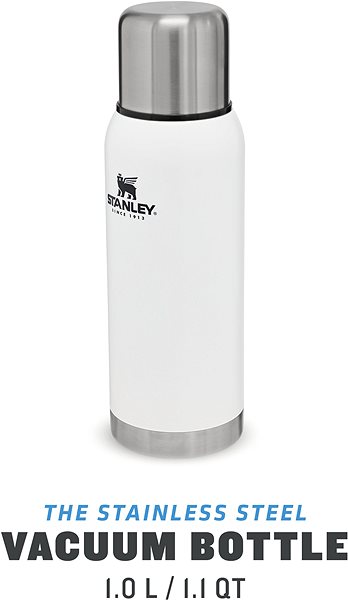 Thermos STANLEY Vacuum Flask 1l ADVENTURE SERIES polar white Features/technology