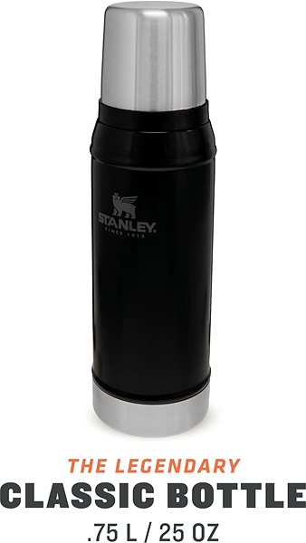 Thermos STANLEY Vacuum Flaskle 750ml CLASSIC SERIES matte black Features/technology
