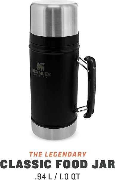 Thermos STANLEY Food Jar 940ml CLASSIC SERIES matte black Features/technology