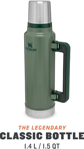 Thermos STANLEY Vacuum Flask 1.4l CLASSIC SERIES green Features/technology