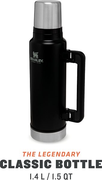 Thermos STANLEY Vacuum Flask 1.4l CLASSIC SERIES matte black Features/technology