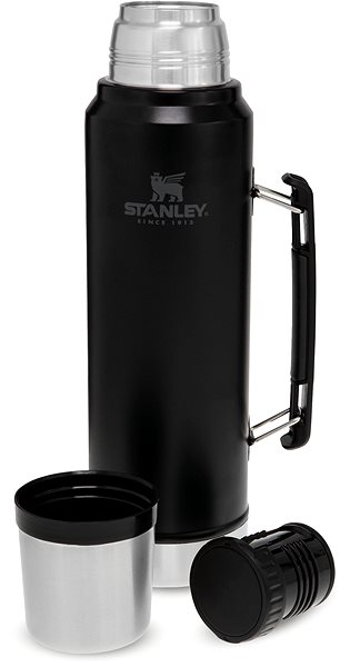 Thermos STANLEY Legendary Vacuum Flask 1l CLASSIC SERIES matte black Screen