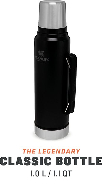 Thermos STANLEY Legendary Vacuum Flask 1l CLASSIC SERIES matte black Features/technology