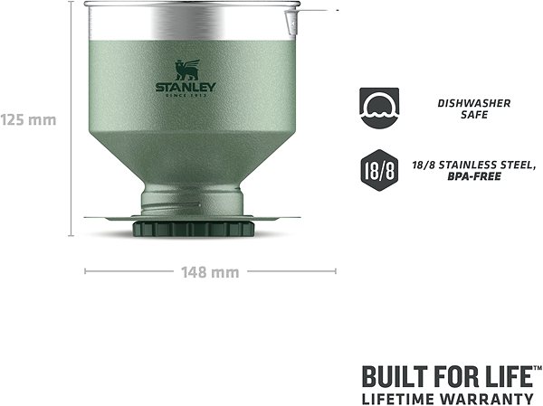 Termoska STANLEY Filtr permanentní na překapávanou kávu Technický nákres