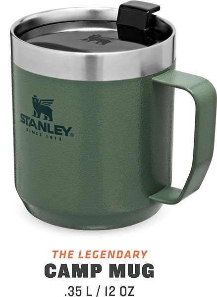 Termohrnček STANLEY Camp mug 350 ml, zelený Bočný pohľad